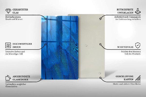 Kuchynská doska zo skla Vtáčie perie