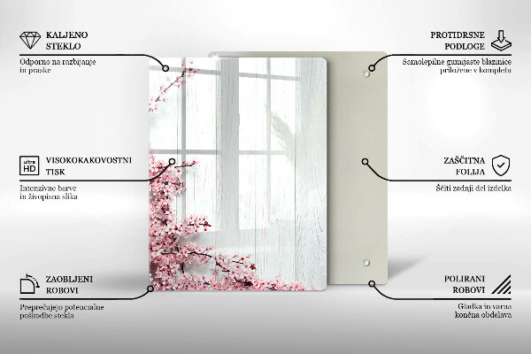 Kuchynská doska zo skla Vtáčie perie