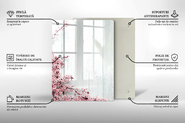 Kuchynská doska zo skla Vtáčie perie