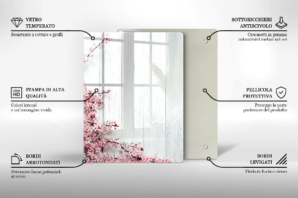 Kuchynská doska zo skla Vtáčie perie