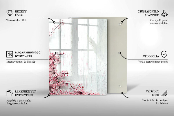 Kuchynská doska zo skla Vtáčie perie