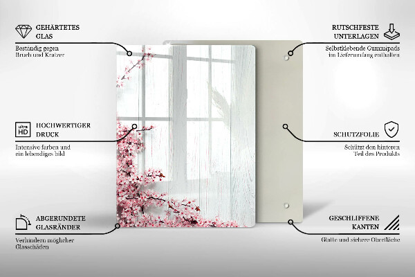 Kuchynská doska zo skla Vtáčie perie