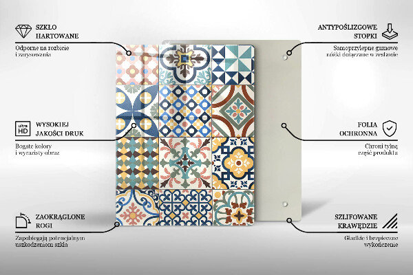 Kuchynská doska zo skla Jemný biely mramor