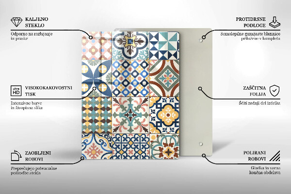 Kuchynská doska zo skla Jemný biely mramor
