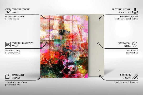 Kuchynská doska zo skla Bezšvový vzor vínových zátok