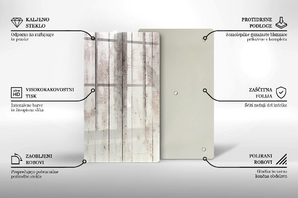 Kuchynská doska zo skla Staré drevené dosky