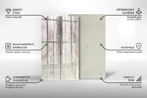 Kuchynská doska zo skla Staré drevené dosky