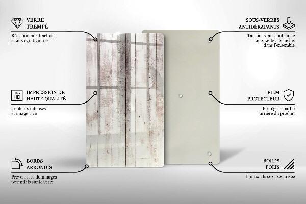 Kuchynská doska zo skla Staré drevené dosky