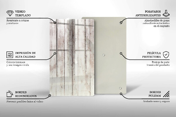 Kuchynská doska zo skla Staré drevené dosky