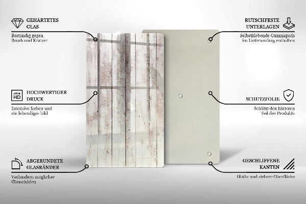 Kuchynská doska zo skla Staré drevené dosky