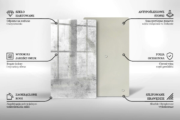 Kuchynská doska zo skla Betónová textúra