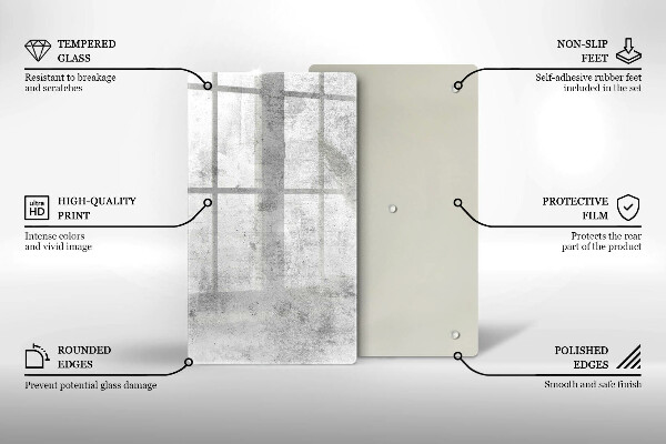 Kuchynská doska zo skla Betónová textúra