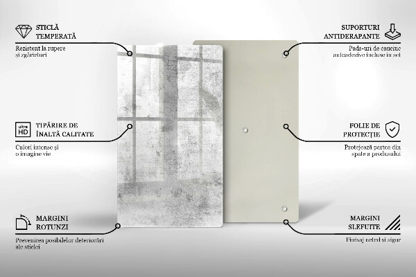 Kuchynská doska zo skla Betónová textúra