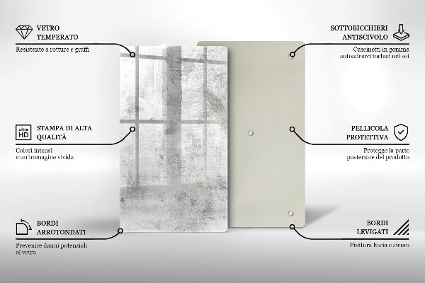 Kuchynská doska zo skla Betónová textúra