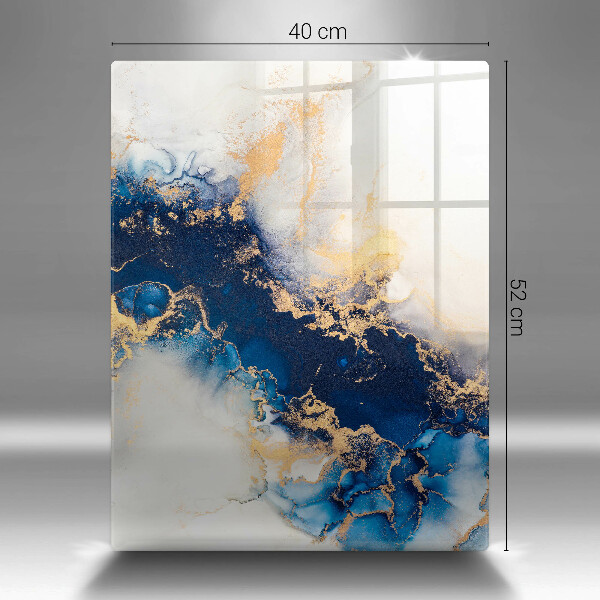 Kuchynská doska zo skla Abstrakcia s modrou