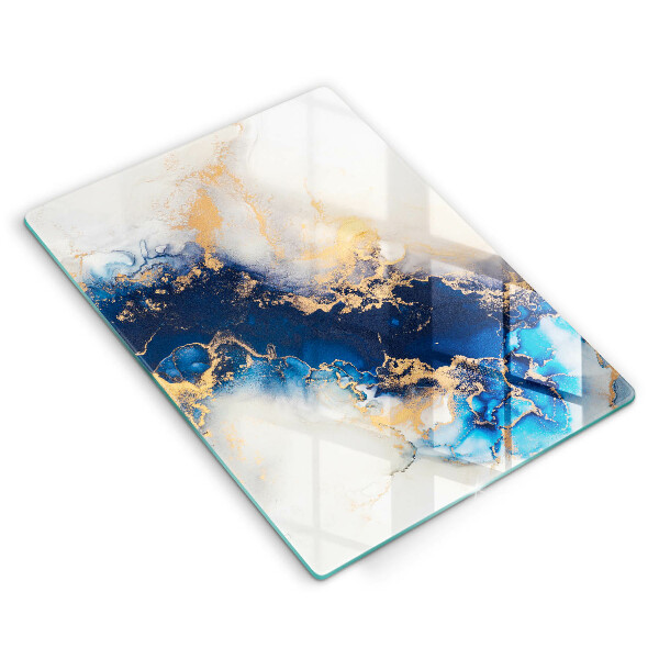 Kuchynská doska zo skla Abstrakcia s modrou
