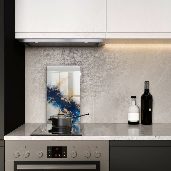 Kuchynská doska zo skla Abstrakcia s modrou