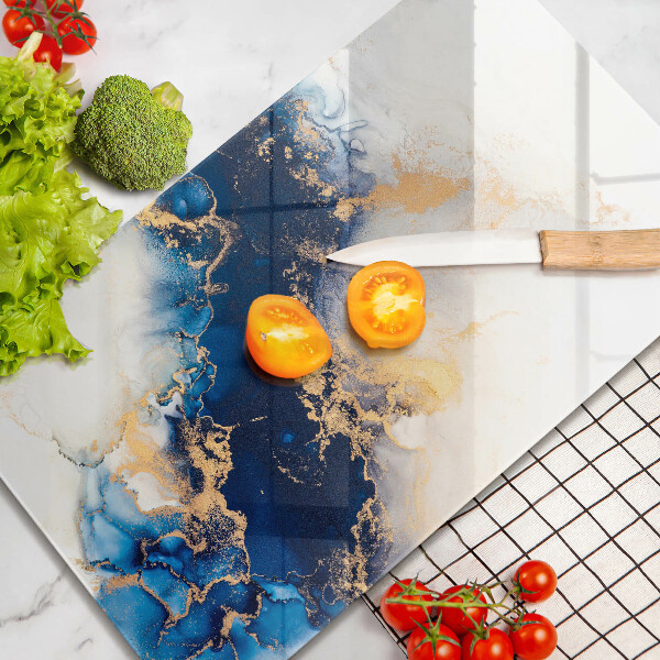 Kuchynská doska zo skla Abstrakcia s modrou