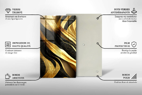 Kuchynská doska zo skla Elegantná abstrakcia