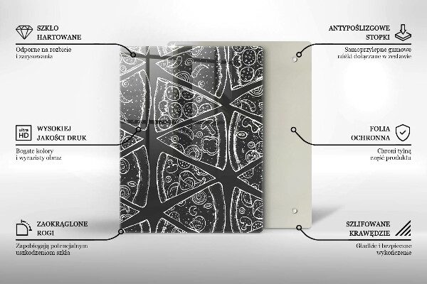 Kuchynská doska zo skla Elegantná abstrakcia