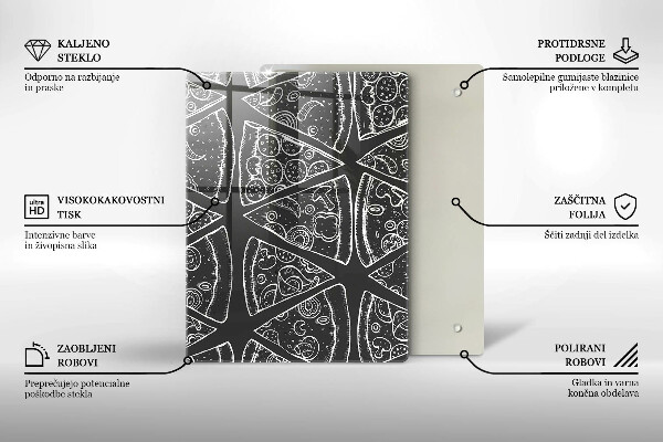 Kuchynská doska zo skla Elegantná abstrakcia