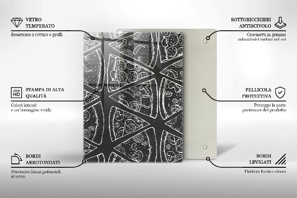 Kuchynská doska zo skla Elegantná abstrakcia