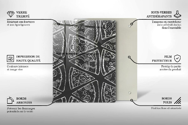 Kuchynská doska zo skla Elegantná abstrakcia