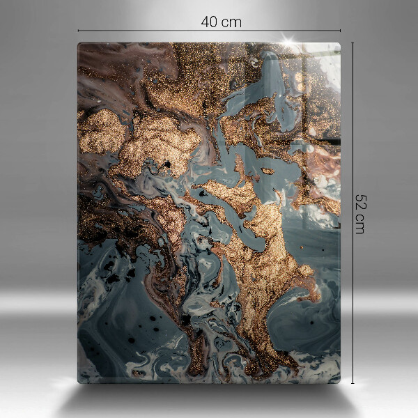 Kuchynská doska zo skla Ozdobný kameň so zlatom