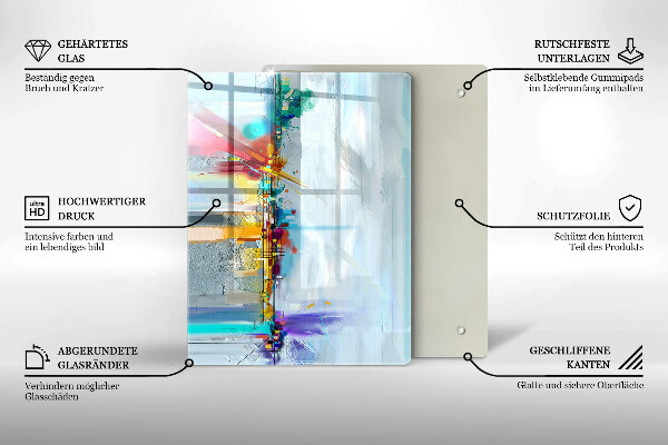 Kuchynská doska zo skla Ozdobný kameň so zlatom