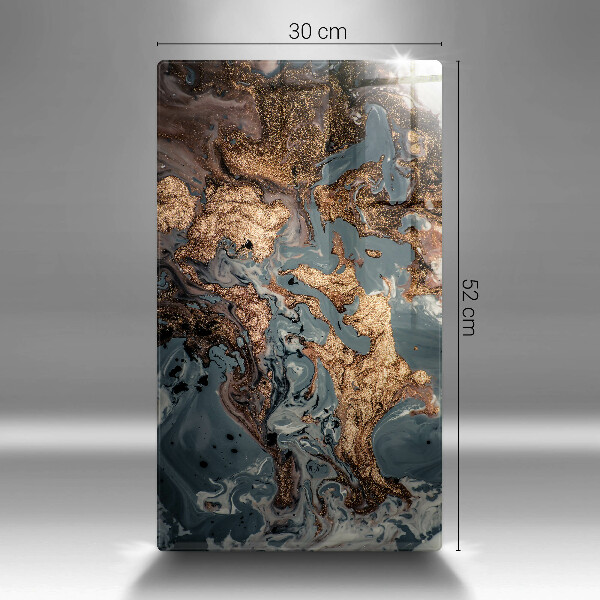 Kuchynská doska zo skla Ozdobný kameň so zlatom