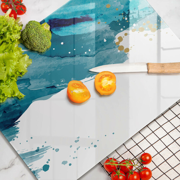 Kuchynská doska zo skla Modré škvrny