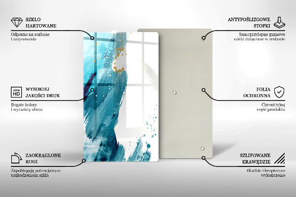 Kuchynská doska zo skla Modré škvrny