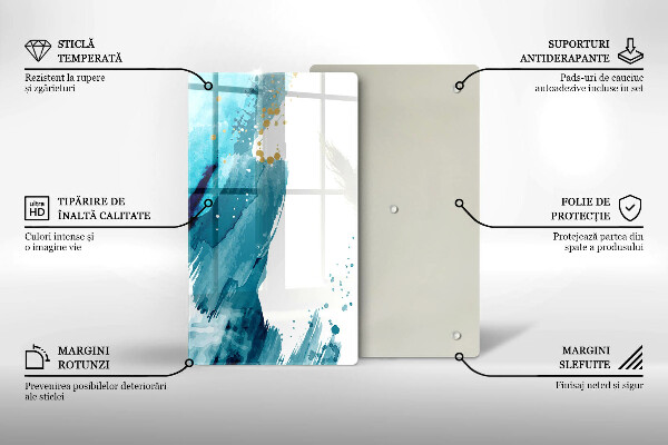 Kuchynská doska zo skla Modré škvrny