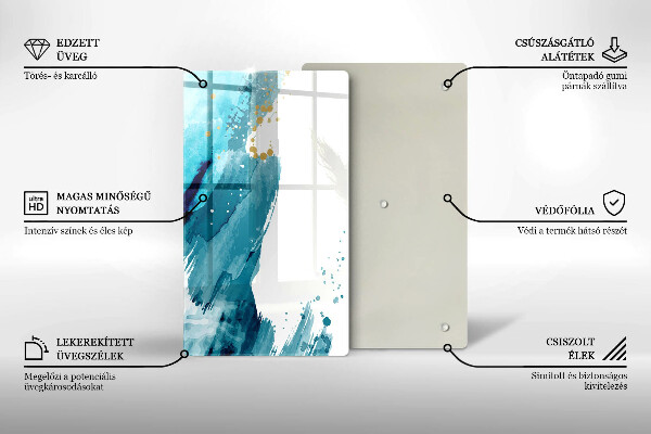 Kuchynská doska zo skla Modré škvrny