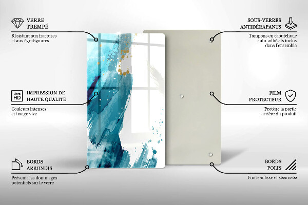 Kuchynská doska zo skla Modré škvrny