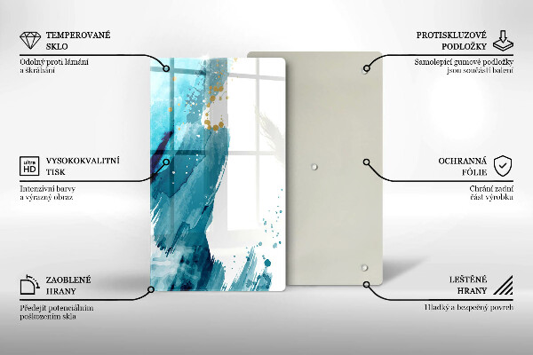 Kuchynská doska zo skla Modré škvrny