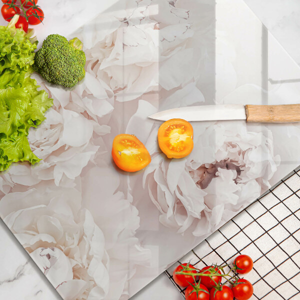 Kuchynská doska zo skla Pastelové pivonky