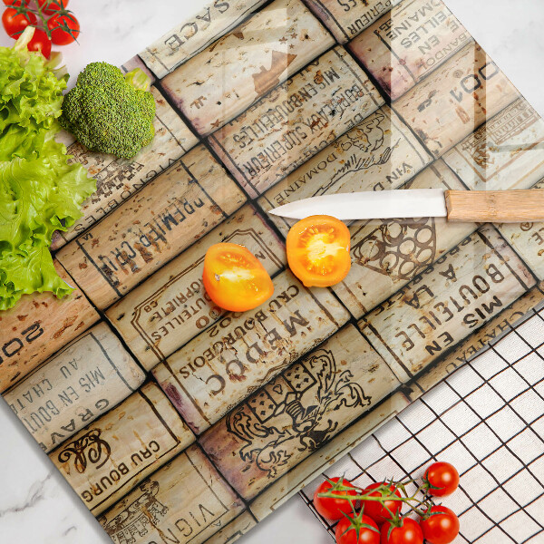 Kuchynská doska zo skla Staré zátky od vína