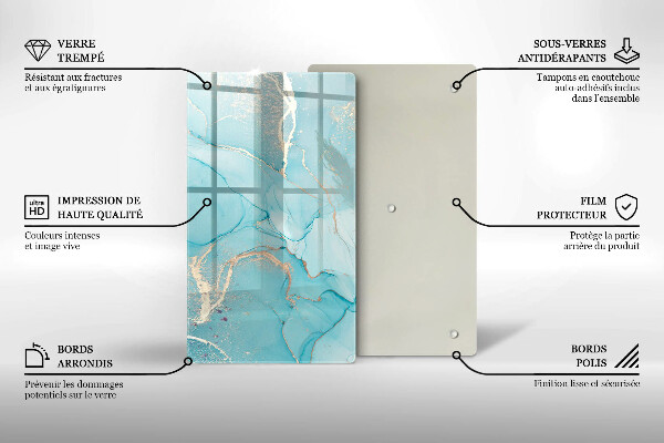 Kuchynská doska zo skla Kamenná abstrakcia