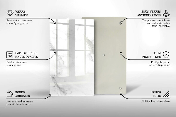 Kuchynská doska zo skla Moderný mramor