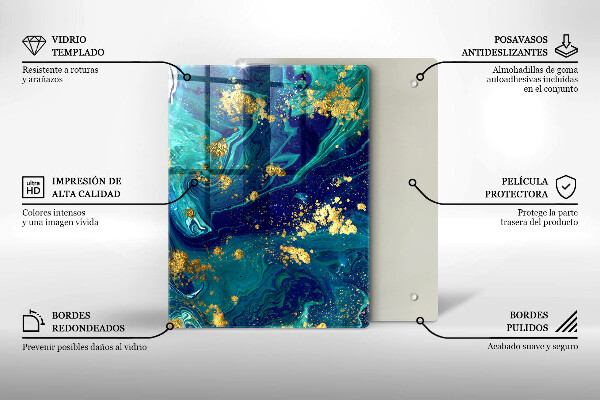 Kuchynská doska zo skla Listy džungle
