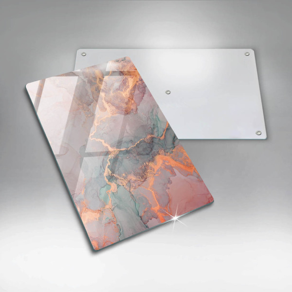 Kuchynská doska zo skla Mramor so zlatom