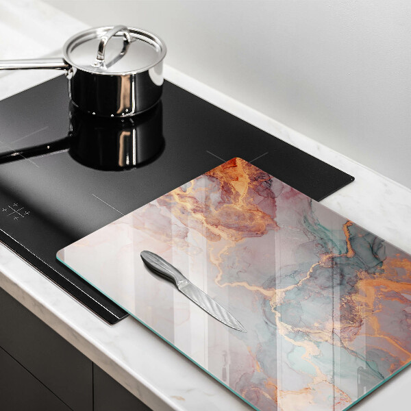 Kuchynská doska zo skla Mramor so zlatom