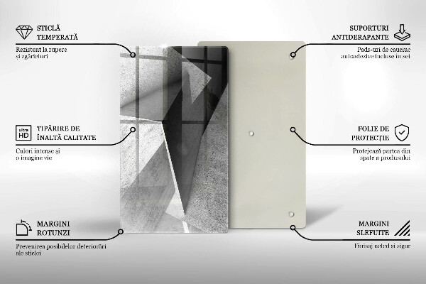 Kuchynská doska zo skla Konkrétna abstrakcia