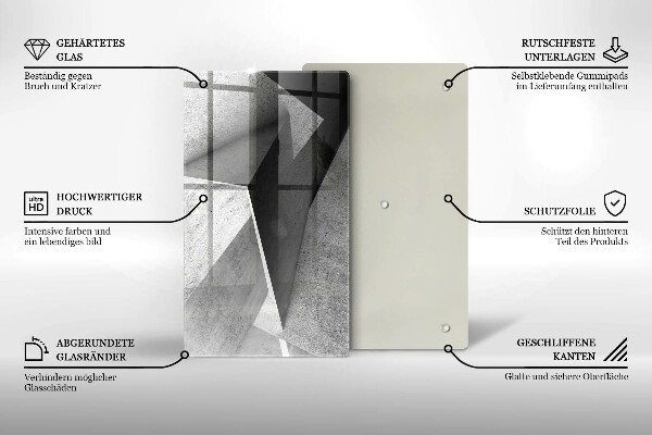Kuchynská doska zo skla Konkrétna abstrakcia