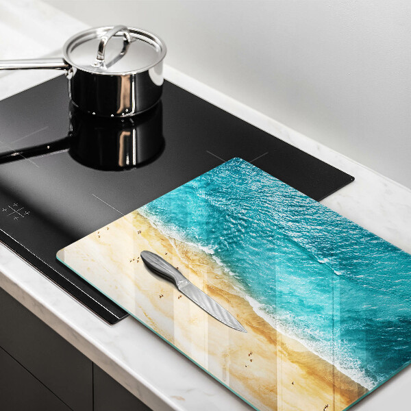 Kuchynská doska zo skla Plážové pobrežie a more