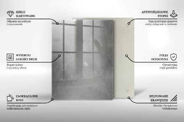 Kuchynská doska zo skla Prírodná machová rastlina