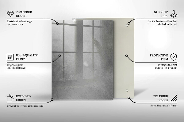 Kuchynská doska zo skla Prírodná machová rastlina