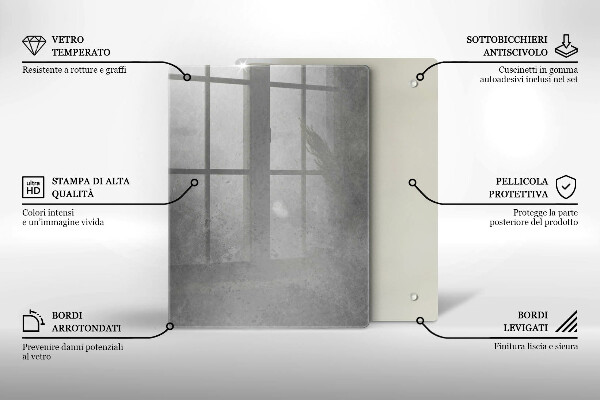 Kuchynská doska zo skla Prírodná machová rastlina
