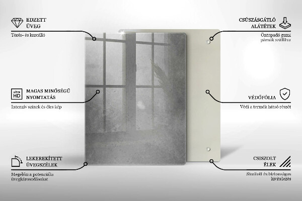 Kuchynská doska zo skla Prírodná machová rastlina